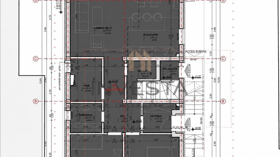 Apartament 3 camere in vila cu 150 mp curte, cartier Andrei Muresanu! - Schiță 16