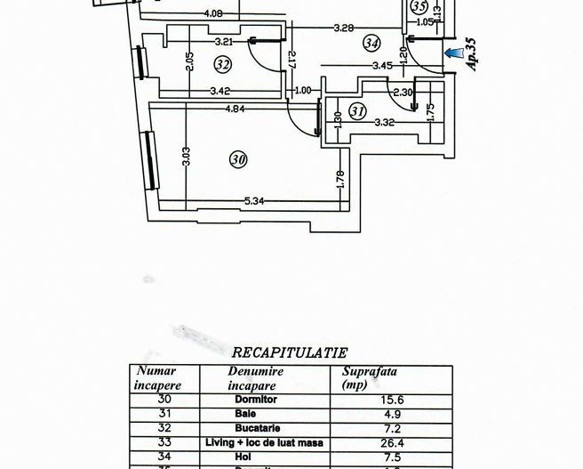 2 camere| BIHARIA- BANEASA| LOC DE PARCARE - Schiță 13