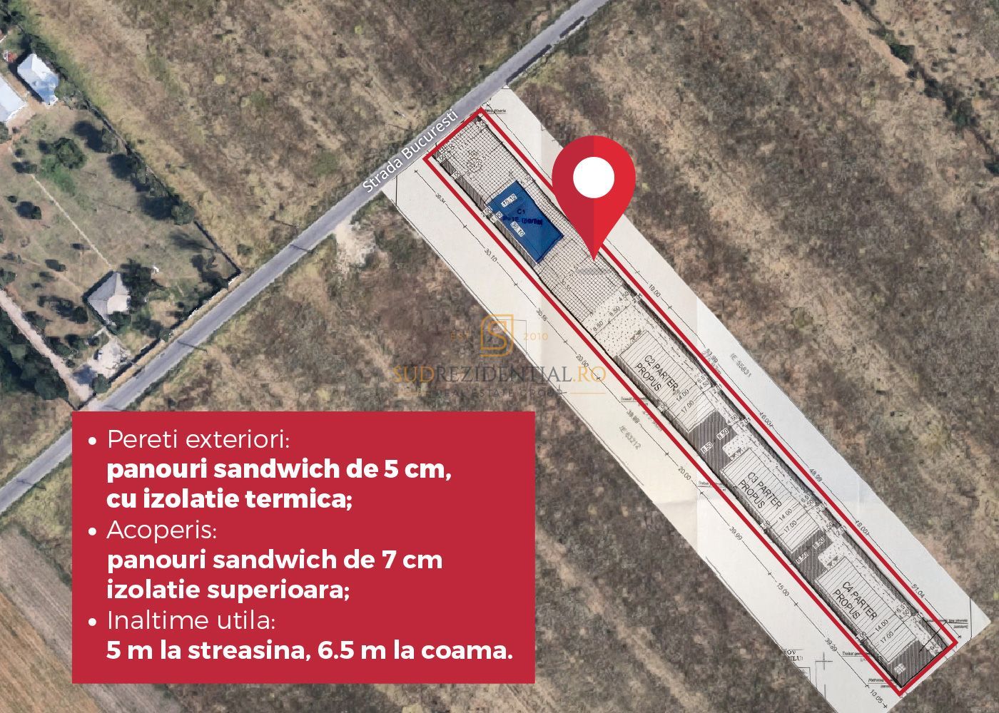 Hală industrială modernă de vânzare – 560 mp construiți | Teren 1.288 - Poză 2