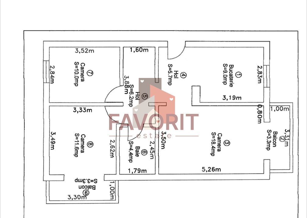 3 camere | 2 balcoane | renovat recent | zona excelenta | mobilat si utilat | - Poză 15