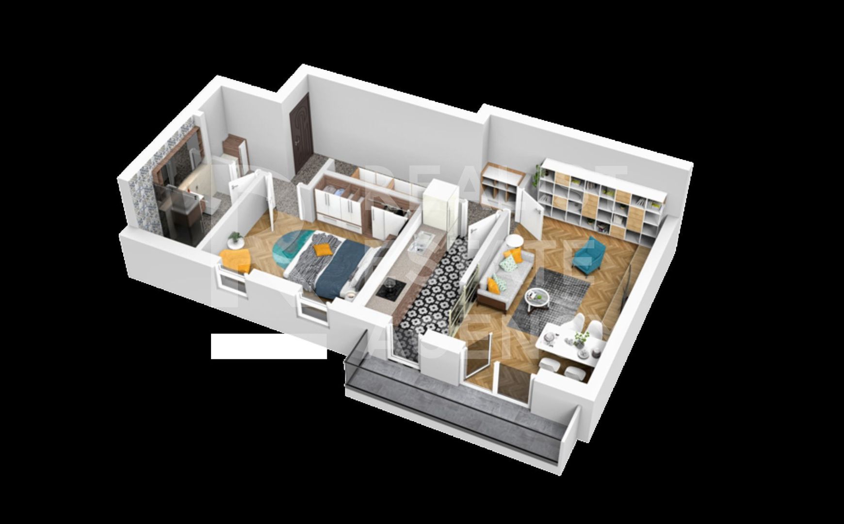 Apartament cu 2 camere, Oportunitate de investiție - Schiță 14