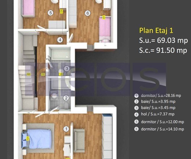 VANZARE TEREN 208MP | PUD APROBAT | PROIECT INCLUS | DOMENII | - Poză 9