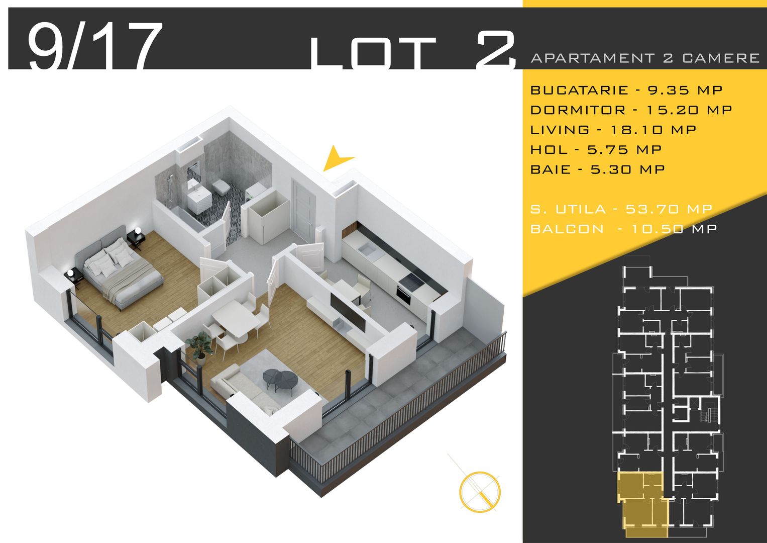 2 camere  Titan Pallady  Metrou Nicolae Teclu - Schiță 1