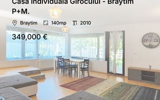 Vandut! Casa individuala Girocului - Braytim P+M. - Poză 1