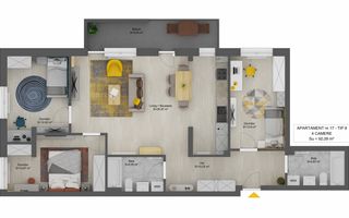 Apartament 4 camere in Sibiu - Schiță 5