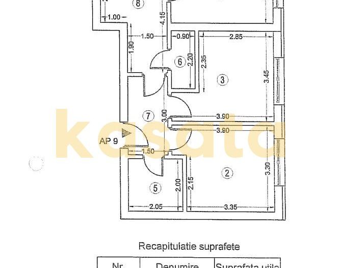 Apartament 3 Camere | Exigent Plaza | Finisaje Moderne - Schiță 23
