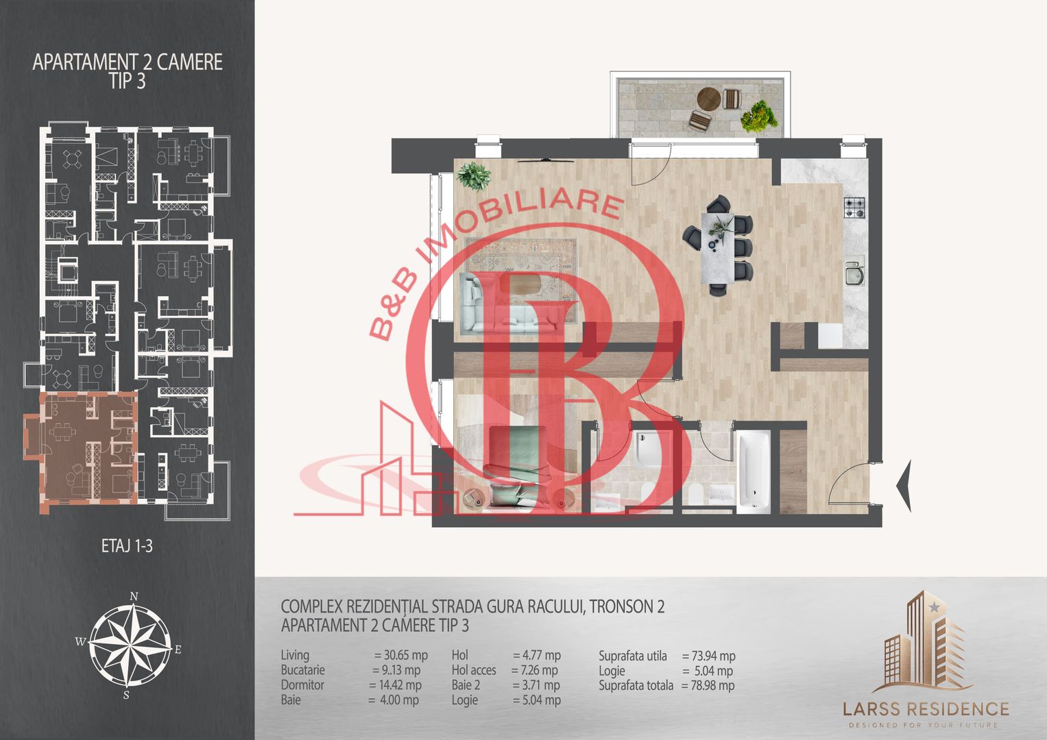 2 camere  2 bai -700 metri de Metrou Nicolae Teclu - Schiță 12