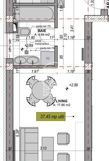 Garsoniera decomandata, aer conditionat - (ALP-C4-L-ap.1) - Poză 2