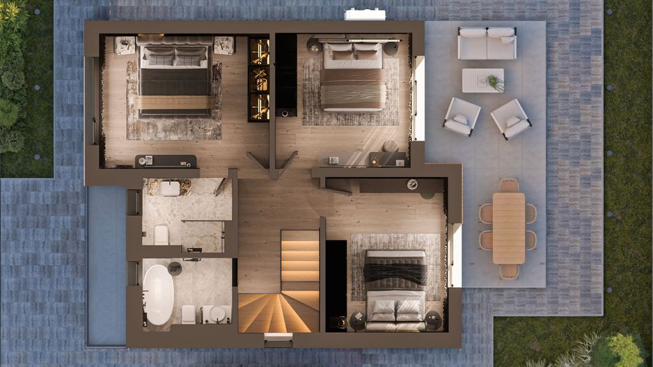 VIVO Residence | Vila P+1+Pod | 180 mp utili | 350 mp teren | Premium - Schiță 12
