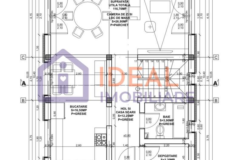 Casă modernă cu 4 camere și 300 mp de curte, in Sura Mica - Schiță 9