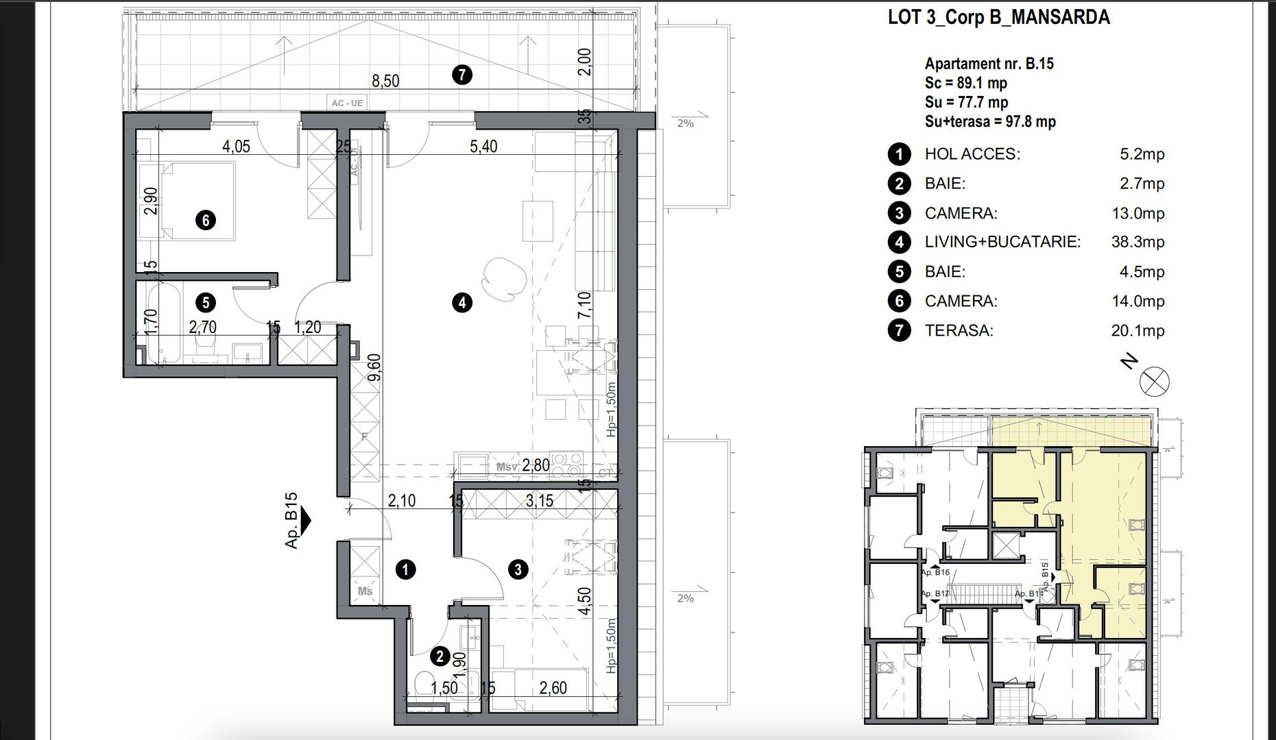 Apartment bloc nou cu lift si loc de parcare inclus - Poză 4