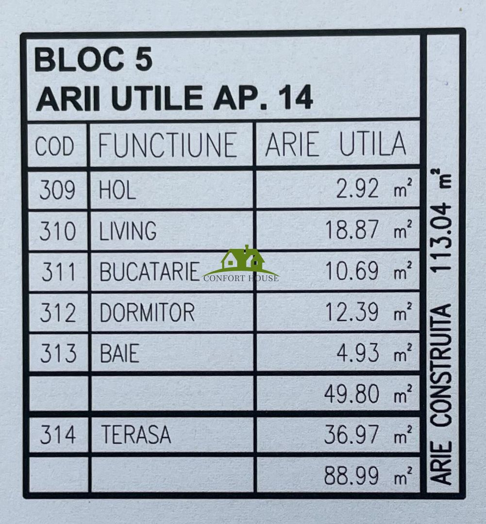 Apartament 2 camere, bloc nou, P+3, Ap.14, Et.3, Bl.5 - CP2461993 - Poză 7