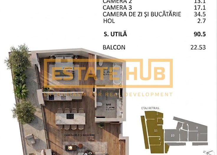 Apartament 4 camere FINISAT | zona Centrala | Parcare inclusa - Poză 14