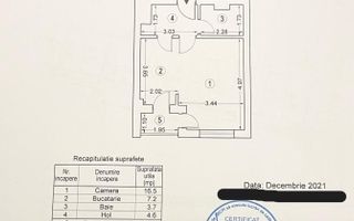 Garsonieră | Grozăvești | Metrou | Etaj Intermediar - Schiță 16