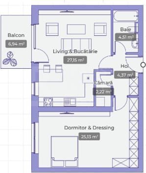Vânzare, apartament cu 2 camere, zona Voluntari, București - Poză 21