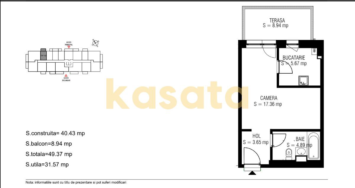 OPORTUNITATE | STUDIO | BLOC NOU |  HILS REPUBLICA - Poză 8