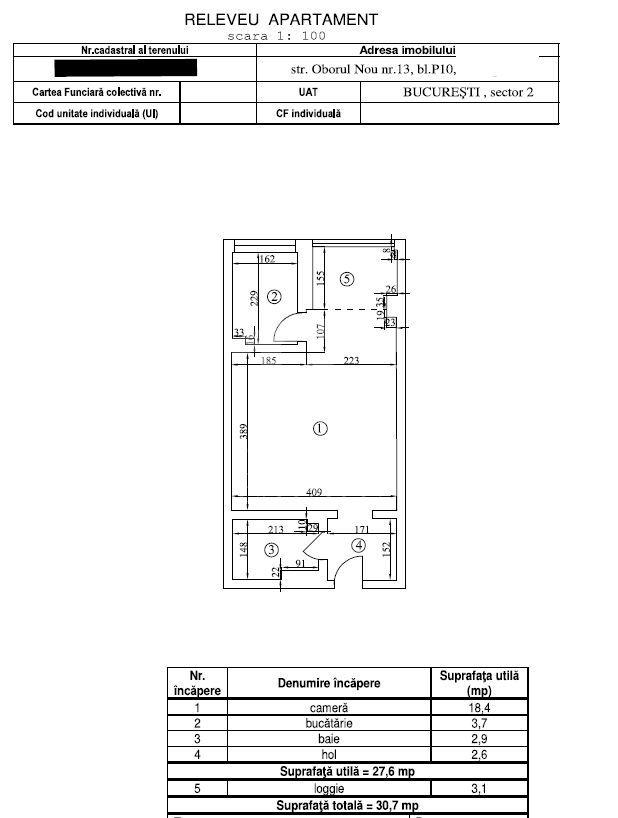 Garsonieră complet utilată | Finisaje moderne | FERDINAND - Oborul Nou - Schiță 22