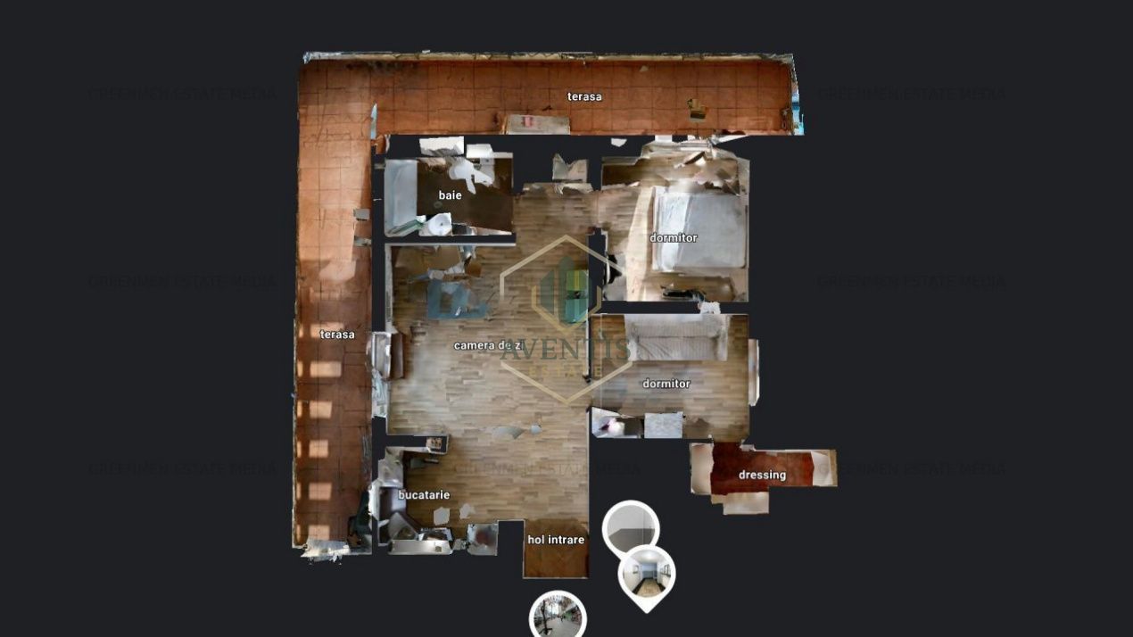 3 camere cu terasa spectaculoasa, vedere catre Universitate si Blvd Bratianu - Poză 11