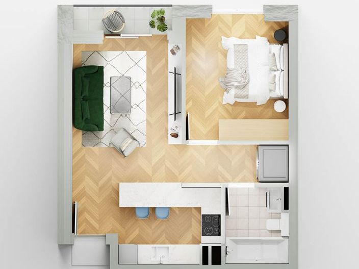 apartament 1 camera lakefield A2 - Schiță 1