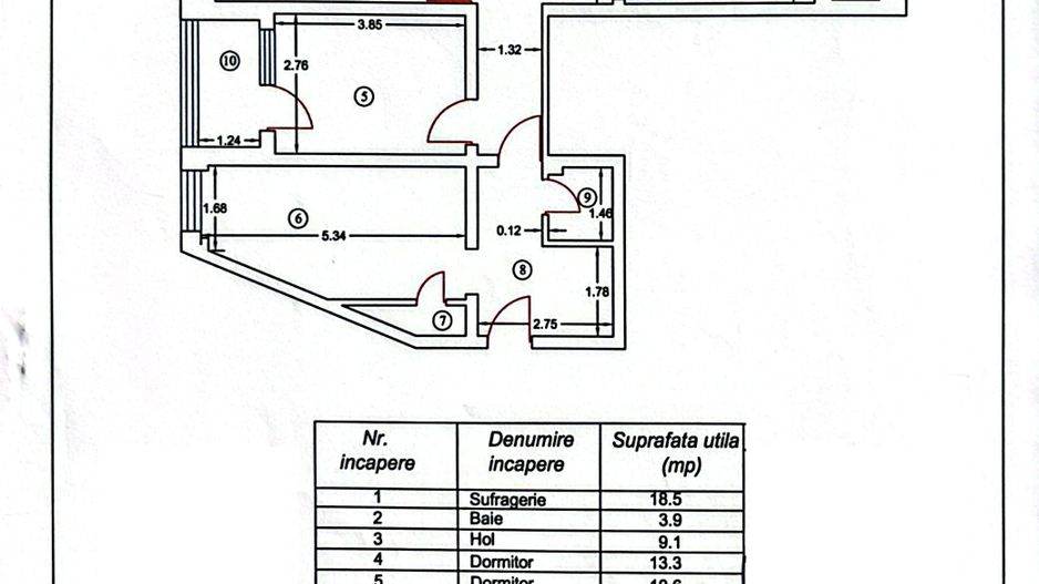 Apartament 3 camere, ETAJ 1, 109 mp, mobilat și utilat, VASLUI - ANA IPĂTESCU; - Poză 12