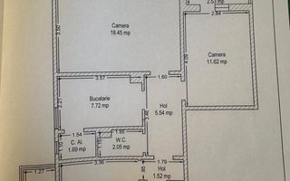 3 camere | etaj 2 | centrala proprie | 3 balcoane | 2 bai | zona excelenta | - Poză 19