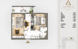 AP. 2 CAM. MOBILAT SITUAT LA ETAJUL 1 /  ASTORIUM LIFE! - Poză 7