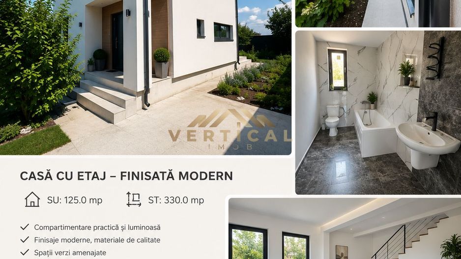 Casă Individuală P+1 | 125 mp Utili | Teren 330 mp | Design Modern - Poză 1