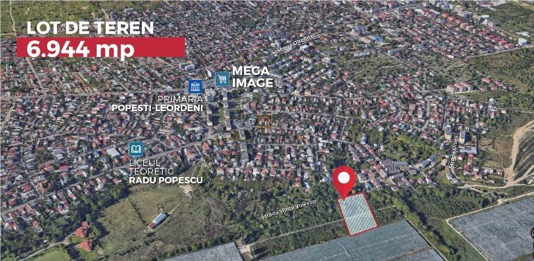 Vanzare teren intravilan, 6994 mp, deschidere ampla, Popesti-Leordeni - Poză 4