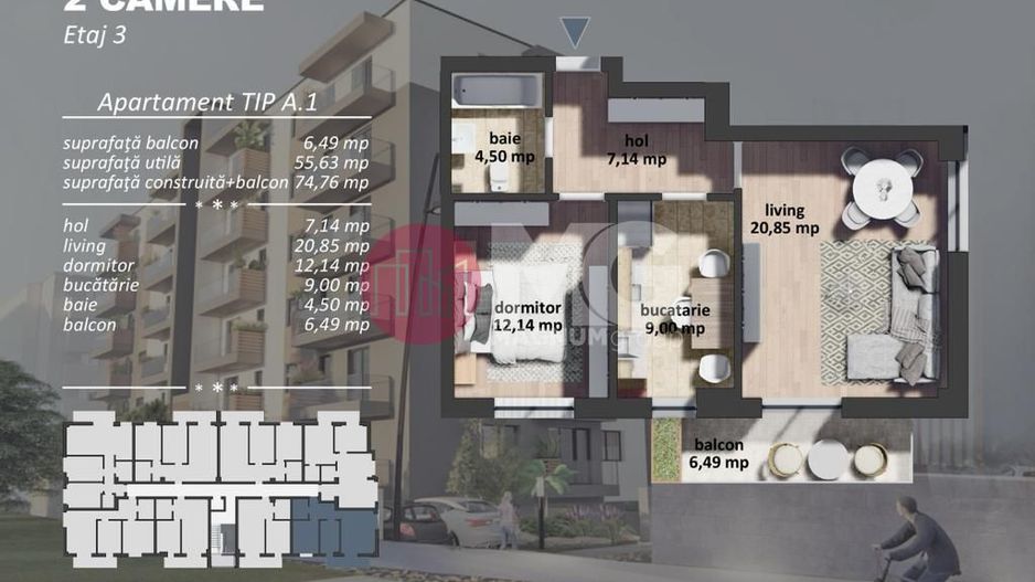 Apartament 2 camere de vanzare in Berceni sector 4 Grand Arena - Poză 3