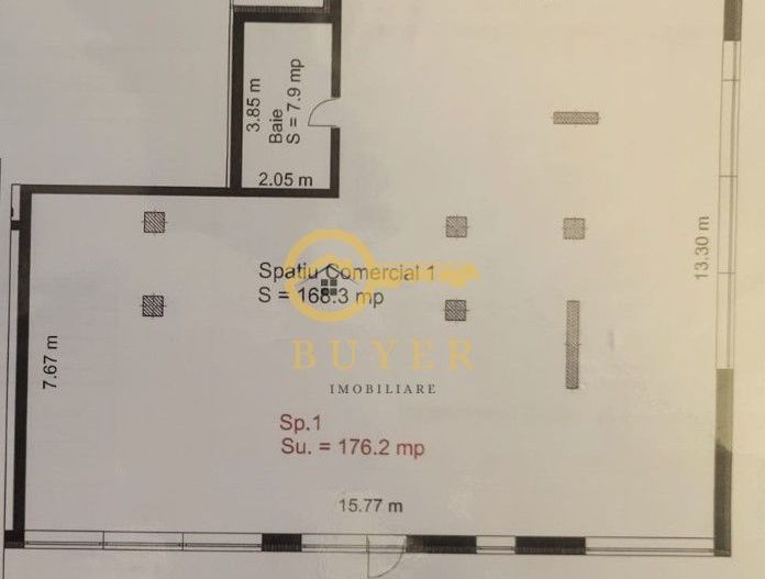 Spatiu comercial de inchiriat pe Calea Surii Mici-176mp- Finisat Cheie - Poză 3