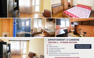 Apartament 3 camere de vanzare - Tiglina 1 - Strada Saturn - Etaj 2 - Poză 1