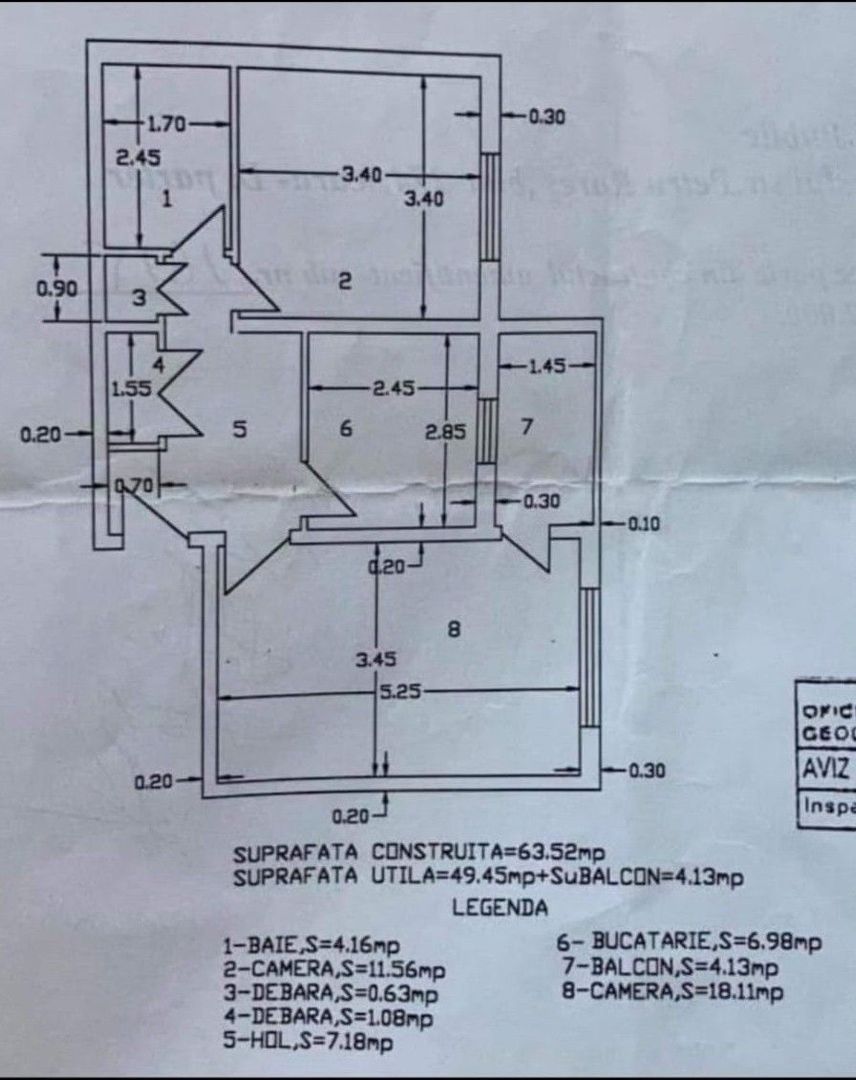 Apartament cu 2 camere, ETAJ 2, mobilat și utilat, VASLUI - zona CRUCEA GĂRII; - Poză 10