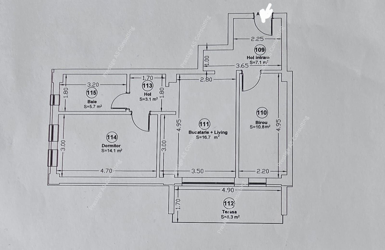 Apartament 3 camere | Future Residence Giroc | Parcare subterana - Schiță 14