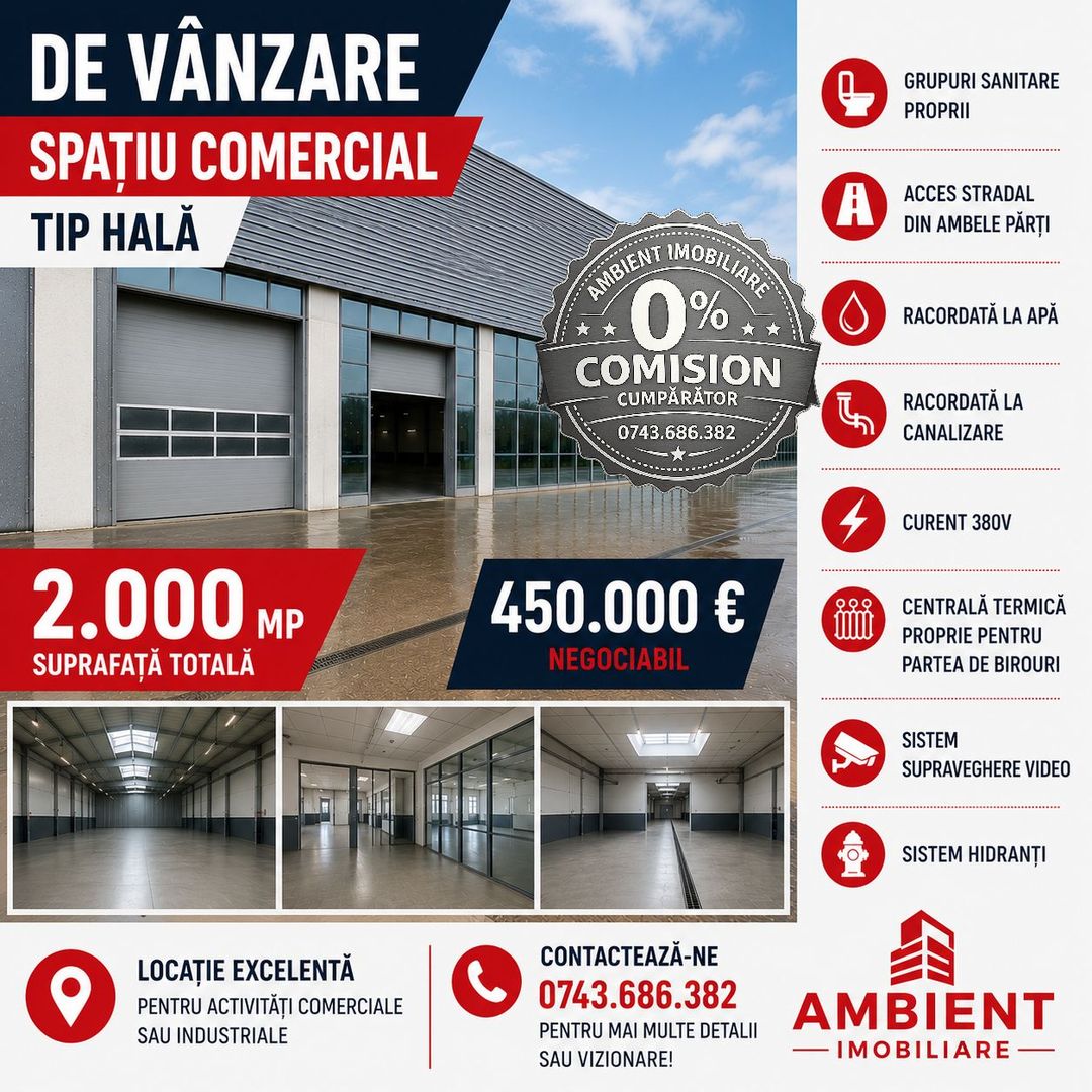 Spatiu comercial - HALA producție/depozitare, VASLUI zona MOVAS; - Poză 1