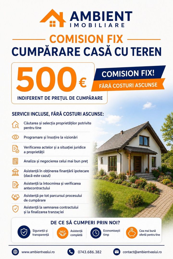 CASĂ individuală, cu teren 450 mp, LA CHEIE, VASLUI-zona FILATURII; - Poză 24