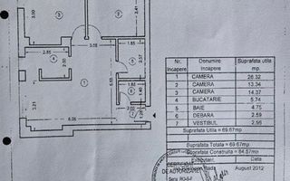 3 camere| HERASTRAU | PARCARE INCLUSA - Schiță 15