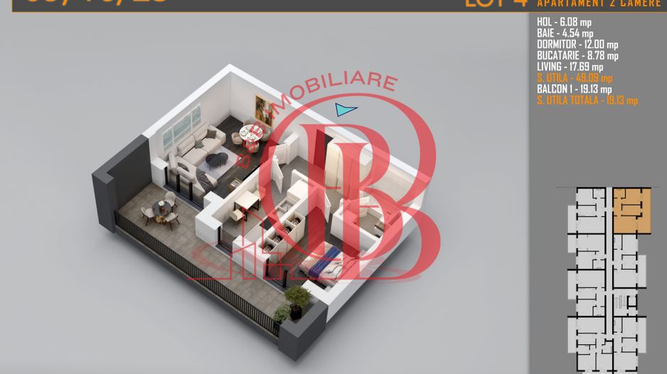 Apartament 2 camere Theodor Pallady-Metrou Nicolae Teclu - Schiță 2