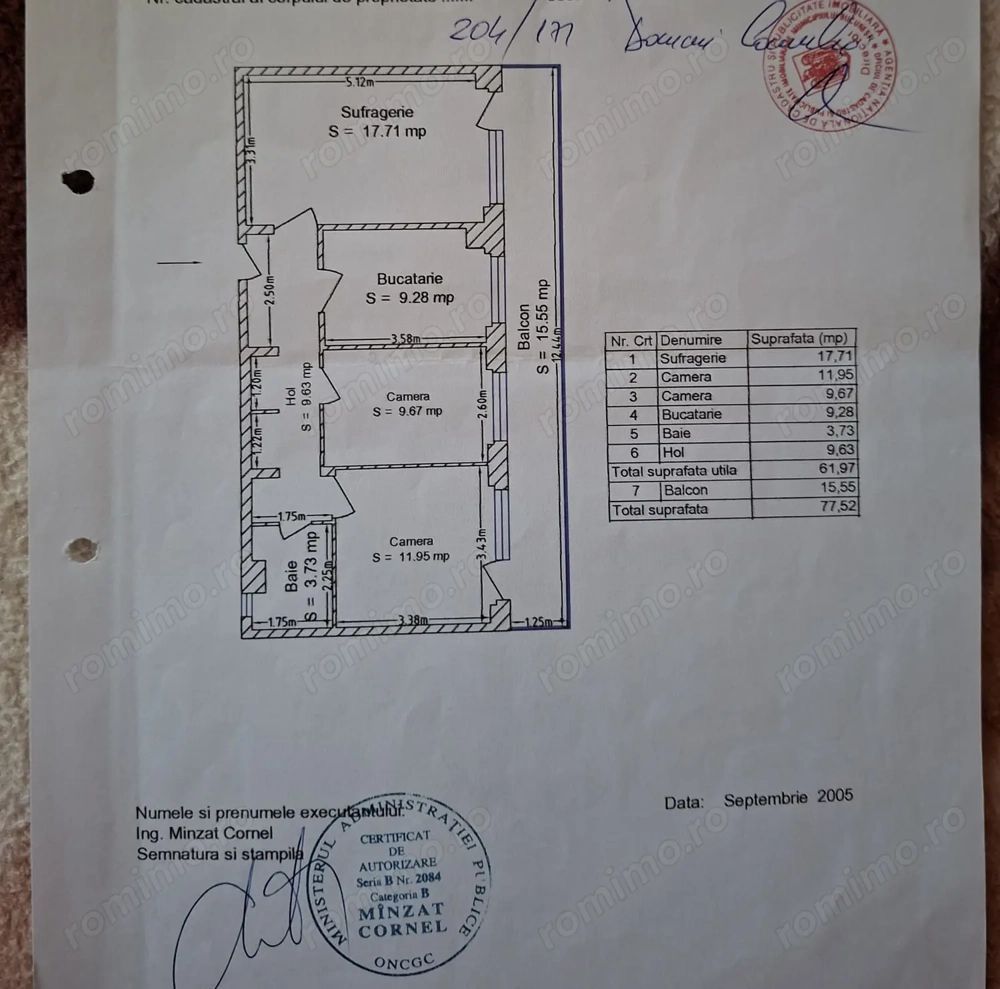 APARTAMENT 3 CAMERE | DECOMANDAT | LACUL TEI - Schiță 8