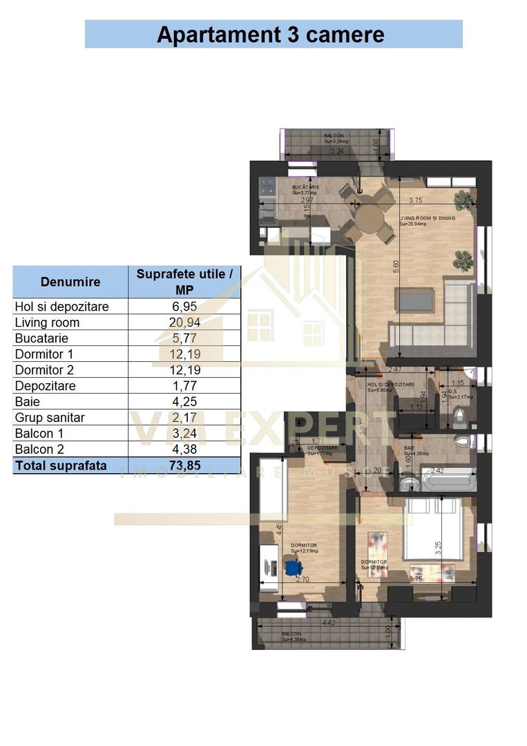 APARTAMENTE NOI IN CAMPULUNG (PROIECT IMOBILIAR 2025) - Poză 10