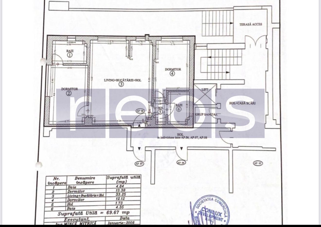 VANZARE APARTAMENT 3 CAMERE BANEASA | NORTH LANE | 70 MP - Schiță 15