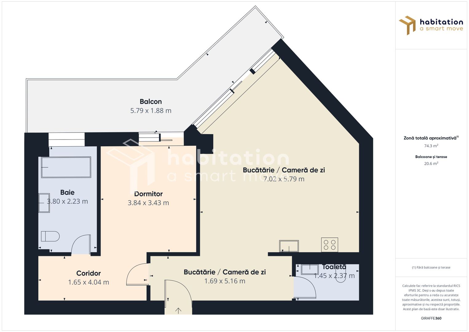 Apartament cu 2 camere | 74 mp utili + terasă panoramică | Elisabetin - Poză 25