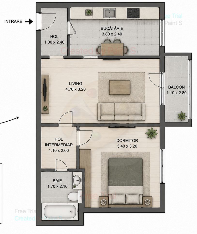 Soarelui | 2 Camere | Etaj 1 | Mobilat si Utilat | Disponibil imediat - Poză 11
