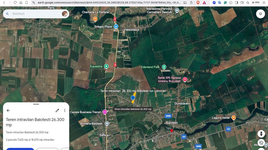 Teren intravilan 26.300 mp Saftica Balotesti-  PUZ în lucru - Poză 14