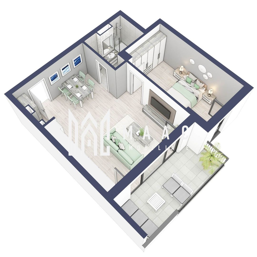 Apartament 2 camere | Balcon 10.7 mp | Etaj 3 | Turnisor - Poză 5