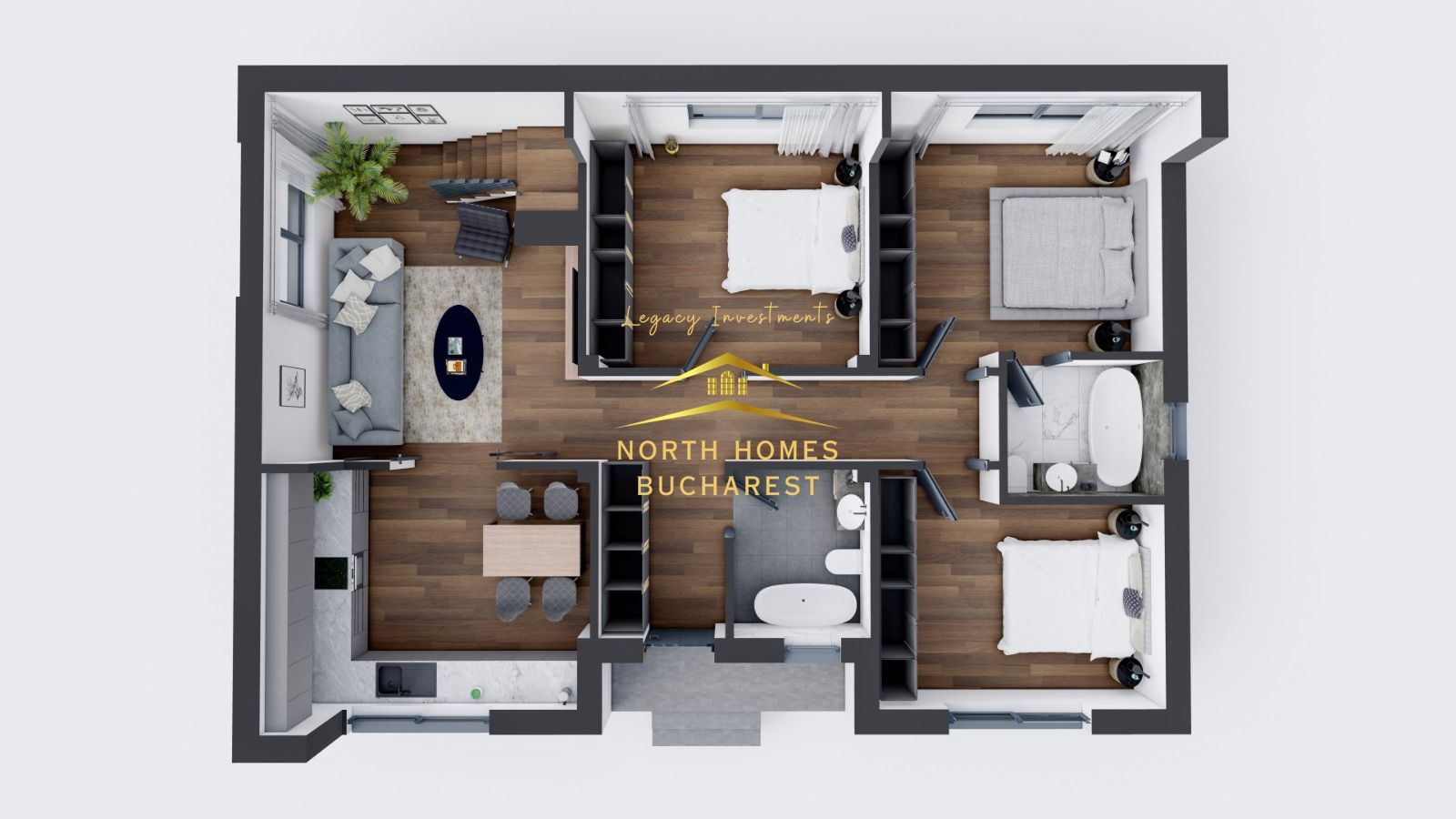 Vila 4 camere, toate utilitatile, strada asfaltata, Balotesti - Poză 3