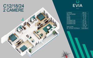 AP. 4CAM. SPATIOS - 5 MIN. SCOALA BRAUNER,METROU N TECLU /  EVIA! - Poză 3