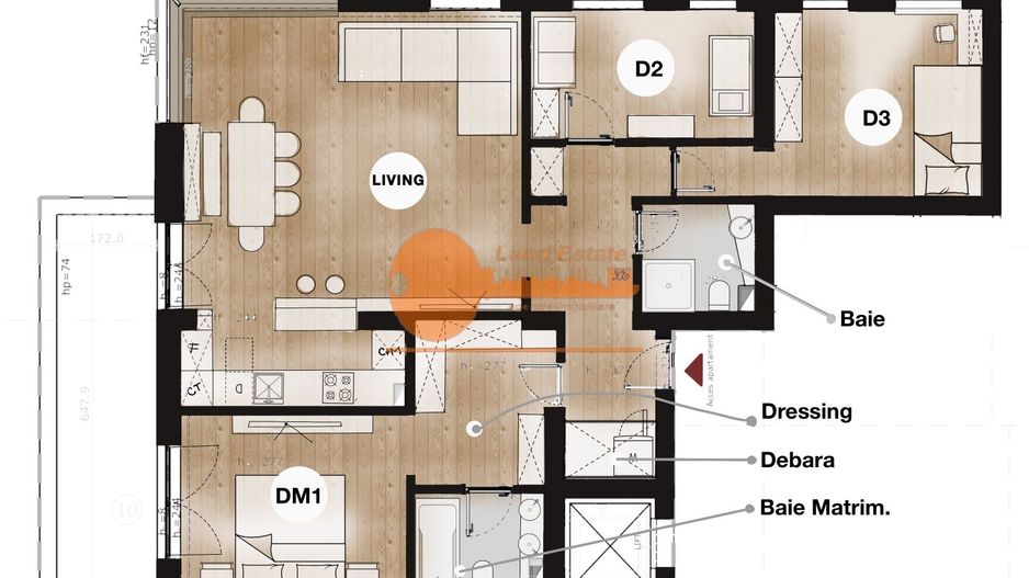 4 camere LAcul Tei ( parcare ) - Poză 8