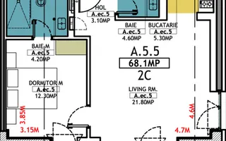 Stațiunea Mamaia - Vânzare apartament cu 2 camere, 2 bai si terasa - Poză 39