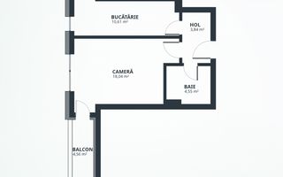 Apartament 1 camera, tip 2, direct dezvoltator, fara comision Tatarasi - Poză 4
