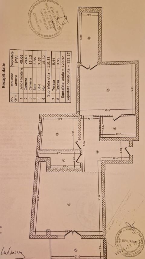 APARTAMENT 3 CAMERE DAMAROAIA | POLIGRAFIEI - Schiță 8